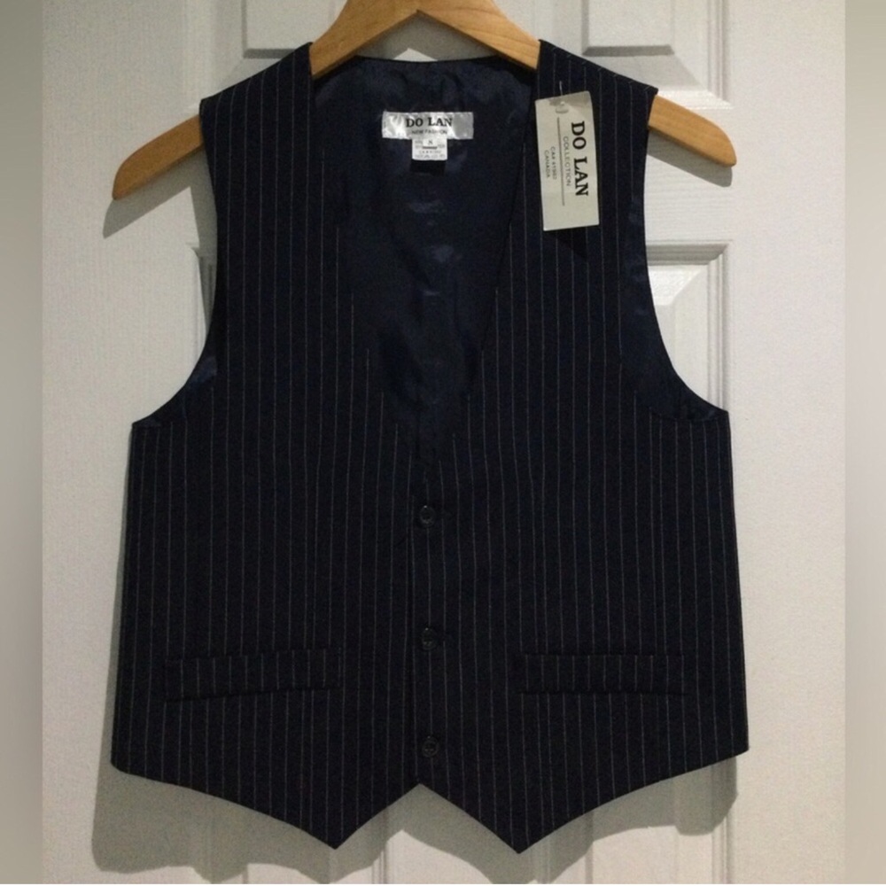 BNWT Dolan New Fashion Collection Navy Blue Pinstripe Vest